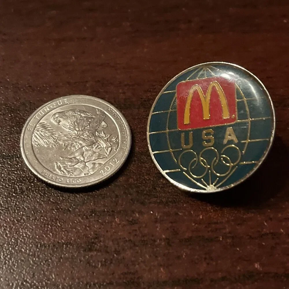 McDonald's Olympics‎ Team USA Globe Employee Lapel Hat Pin